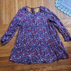 Modcloth Somedays Lovin floral boho tunic/babydoll shift dress size L